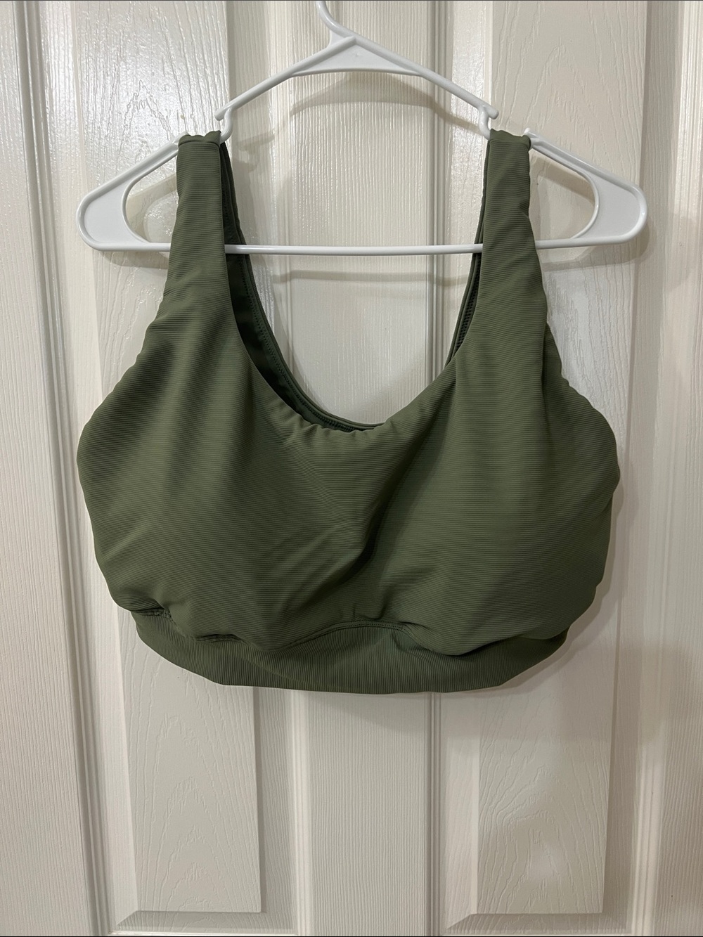 Offline by aerie Olive Sports Bra with Supportive Wide Straps